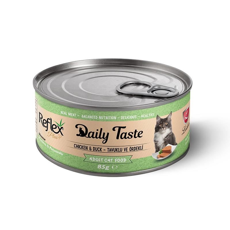 REFLEX DAİLY TASTE TAVUK VE ÖRDEKLİ MOUSSE KEDİ KONSERVESİ 85GR