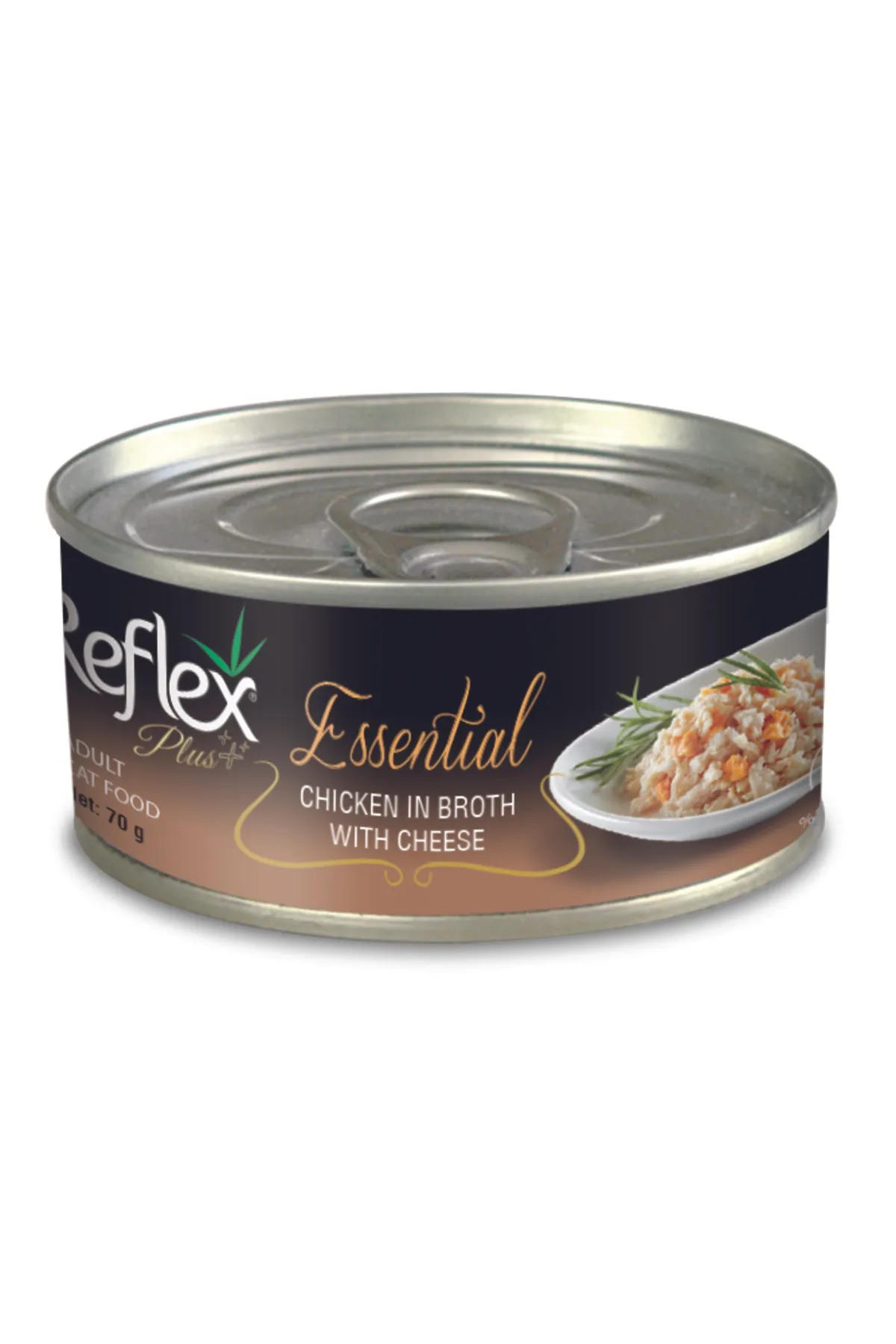 REFLEX PLUS ESSENTİAL TAVUKLU PEYNİRLİ KEDİ KONSERVESİ 70 GR