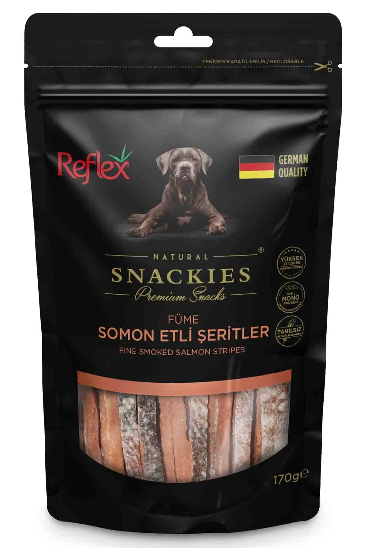 Reflex Snackies Füme Somon Etli Şeritler Köpek Ödül Maması 170gr