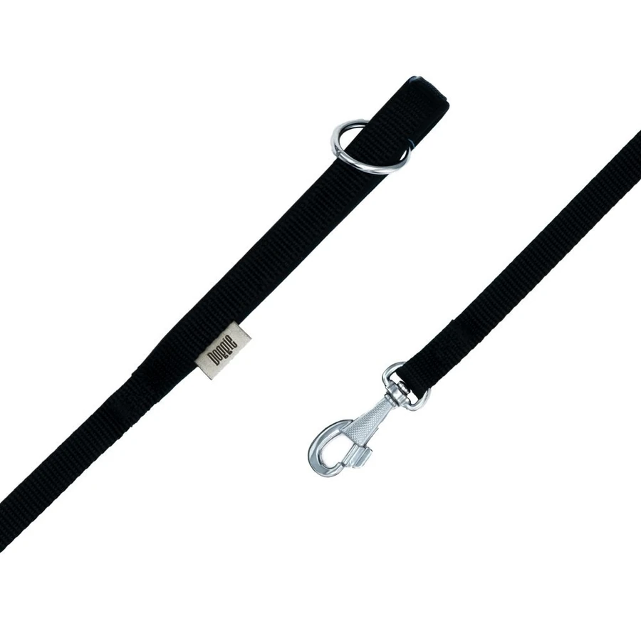 Doggie Dokuma Köpek Gezdirme Kayışı M 1.5x160cm Siyah