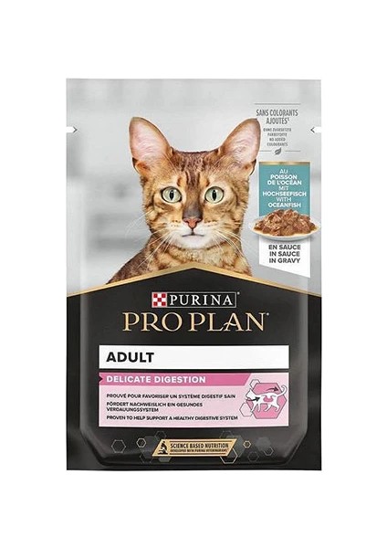 ProPlan Pouch Delicate Okyanus Balıklı Yetişkin Kedi Konservesi 26 Adet 85 gr