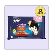 Felix Sığır Etli ve Tavuklu Yavru Kedi Yaş Maması 4x85 gr 12'li 