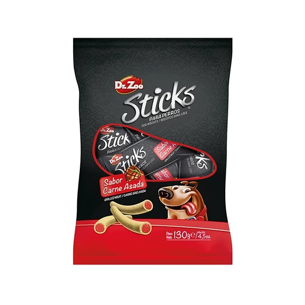 DR.ZOO MİNİ STİCKS IZGARA ETLİ KÖPEK ÖDÜLÜ 130GR