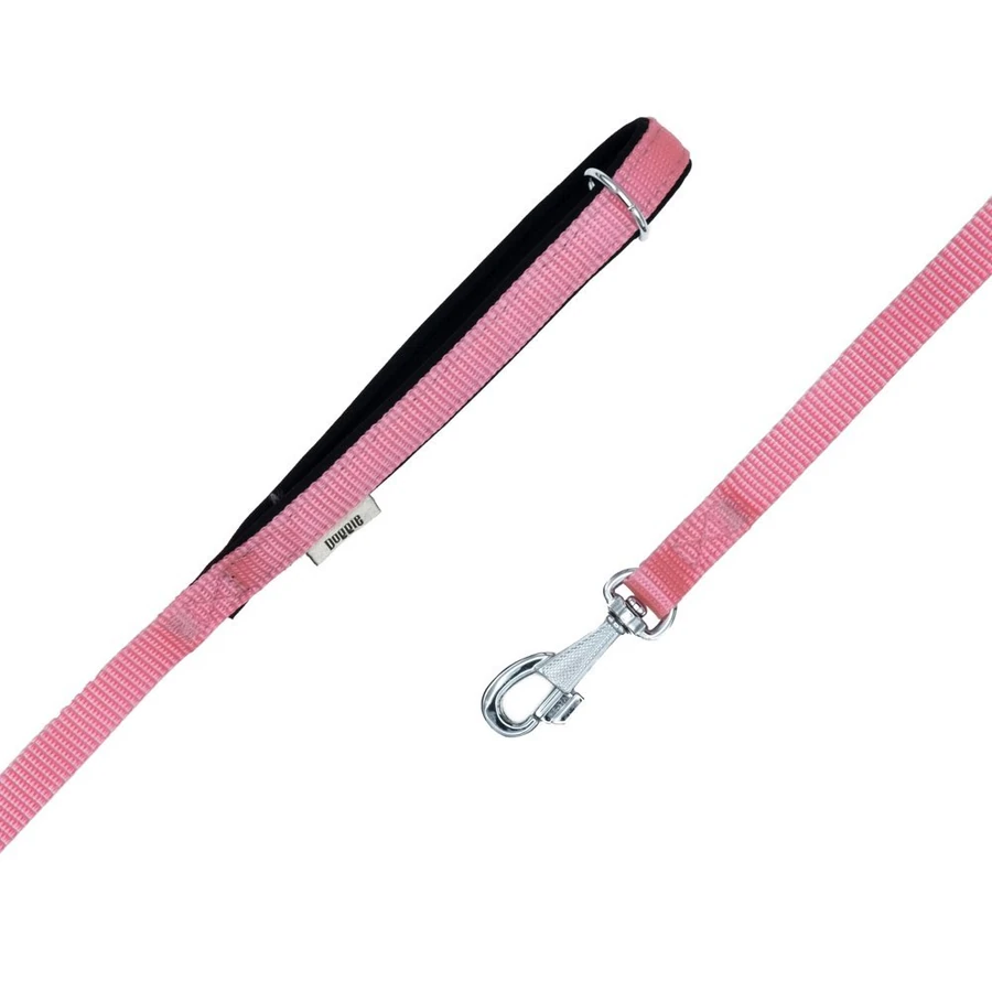 Doggie Dokuma Köpek Gezdirme Kayışı M 1.5x160cm Pembe