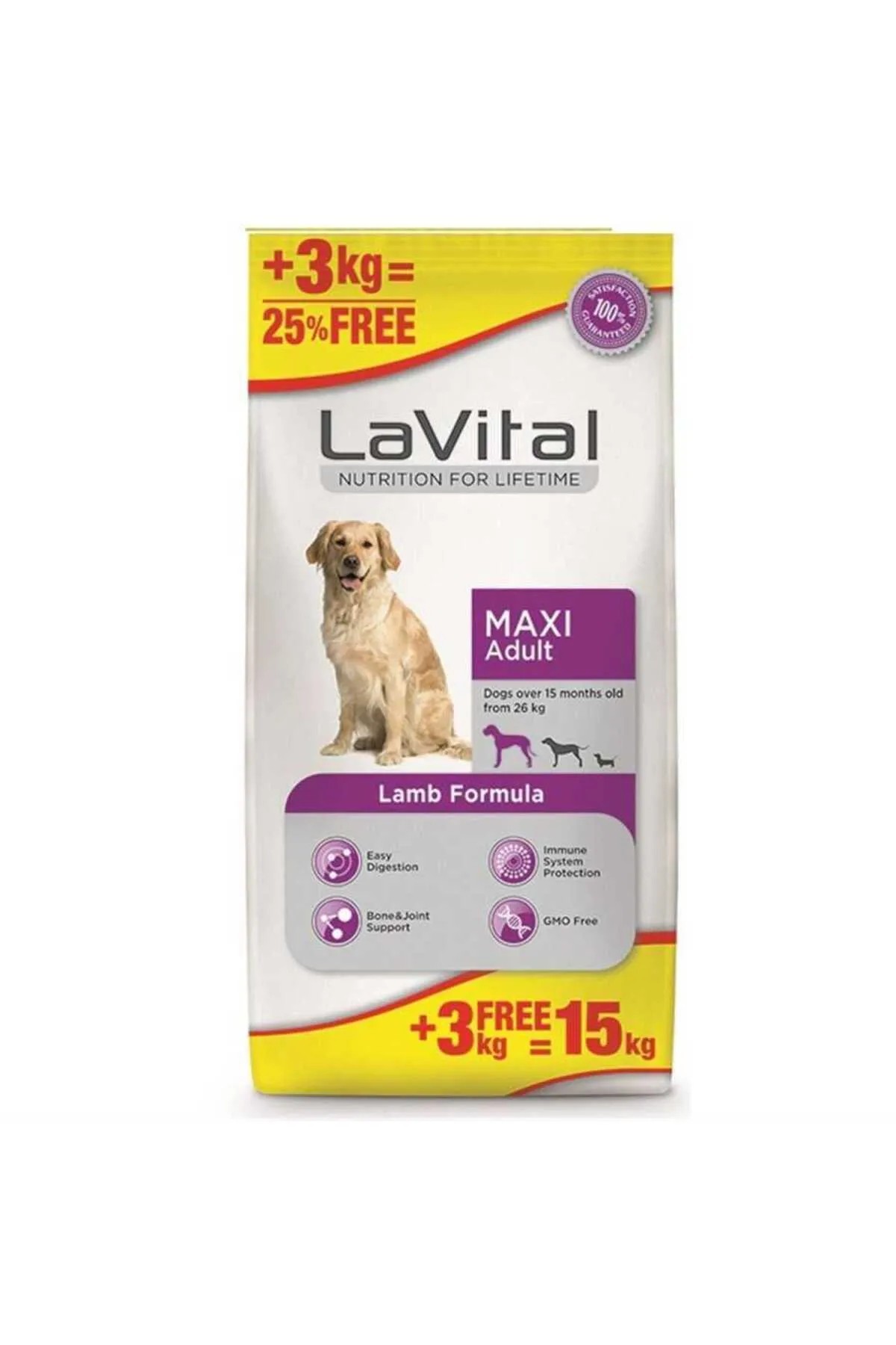 LAVİTAL MAXİ ADULT  KUZU ETLİ KÖPEK MAMASI 15 KG