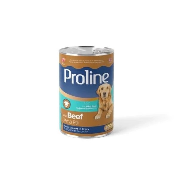 PROLİNE SIĞIR ETLİ  KÖPEK KONSERVE 400 GR.