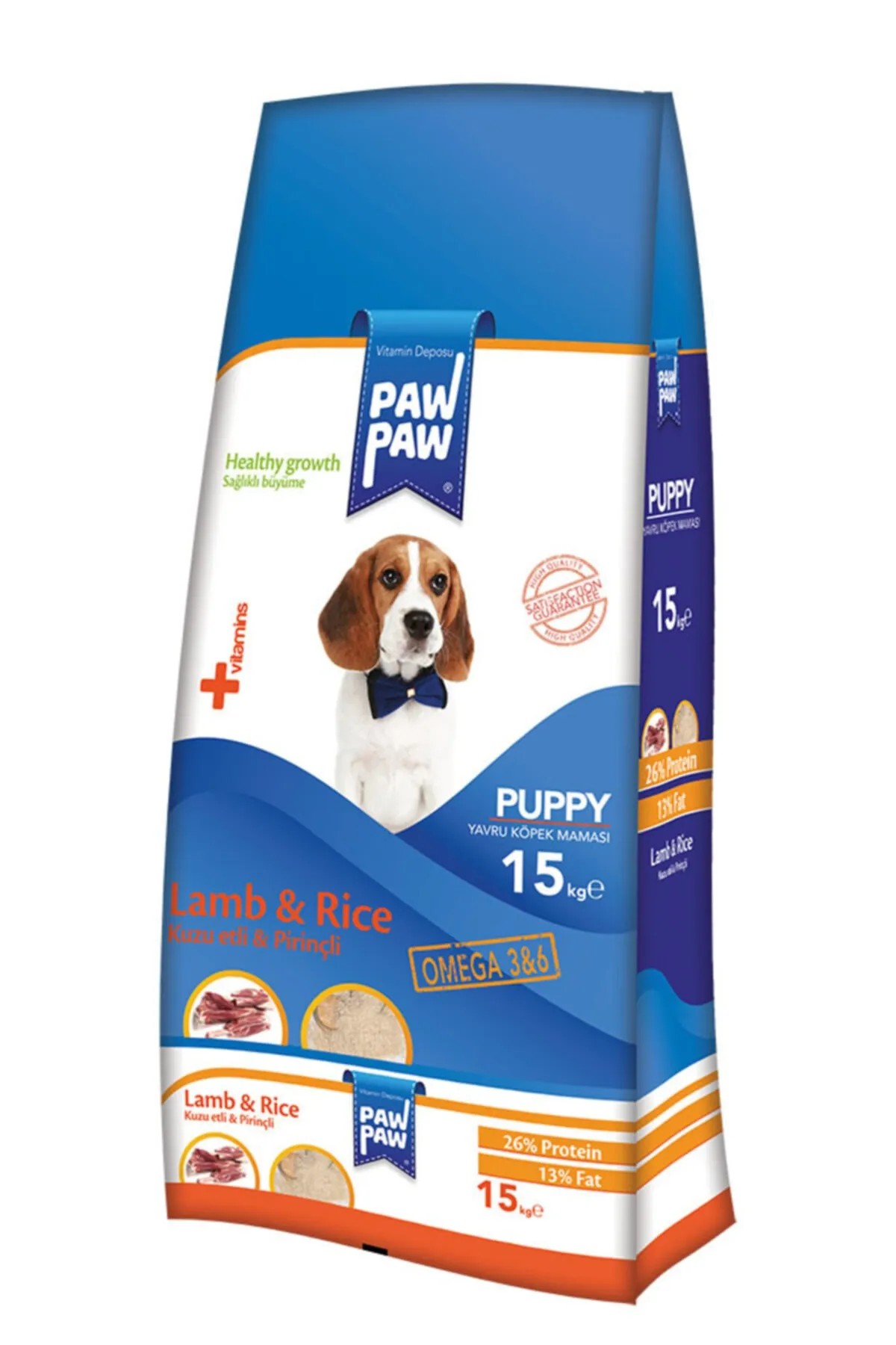 PAWPAW YAVRU KÖPEK MAMASI KUZU PIRINÇLI 15 KG