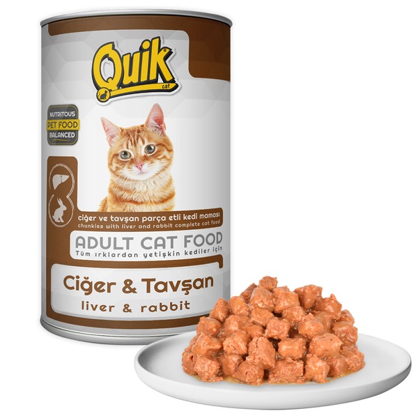 QUİK CİĞER-TAVŞANLI KEDİ KONSERVESİ 415 GR