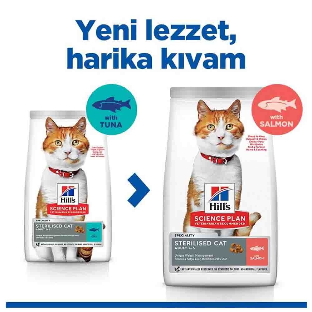 HİLLS SOMONLU KISIRLAŞTIRILMIŞ KEDİ MAMASI 8+2 KG