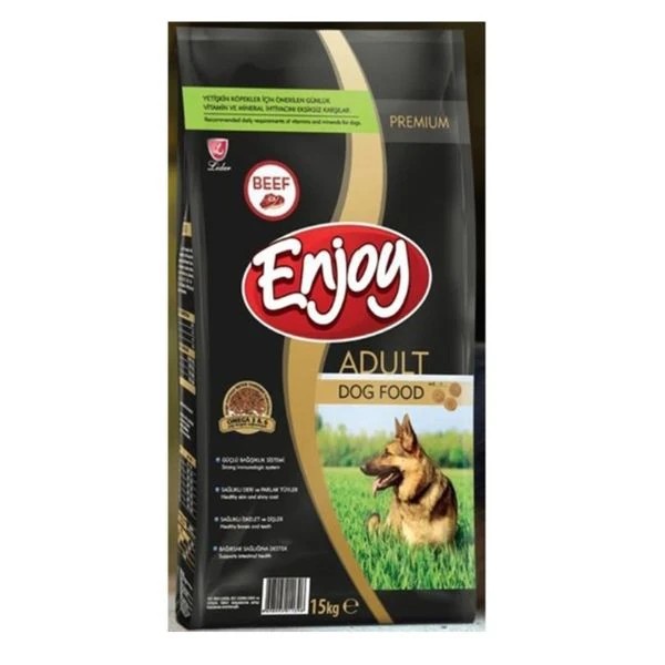 ENJOY ADULT BİFTEKLİ YETIŞKIN KÖPEK MAMASI 15 KG