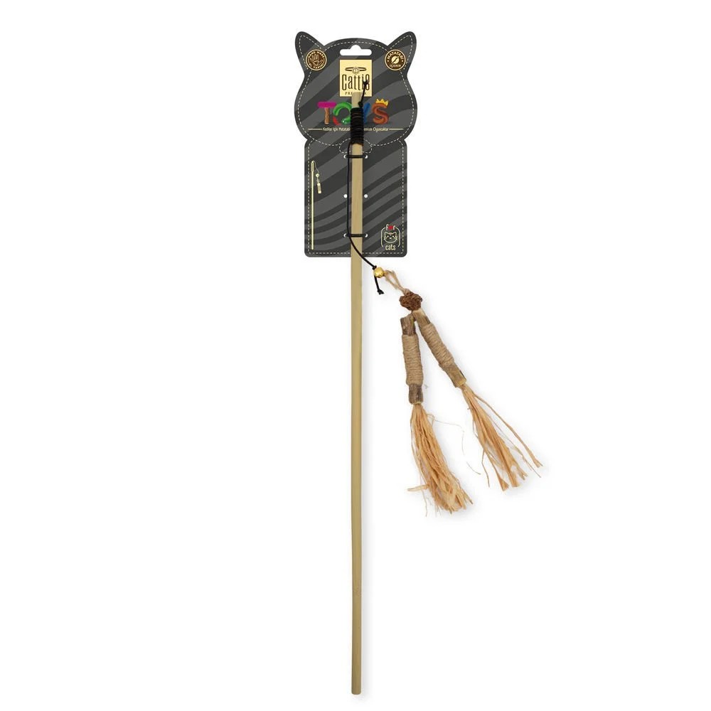 CATTİE MATATABİ İÇERİKLİ KEDİ OYUNCAĞI ZİLLİ OLTA 50CM