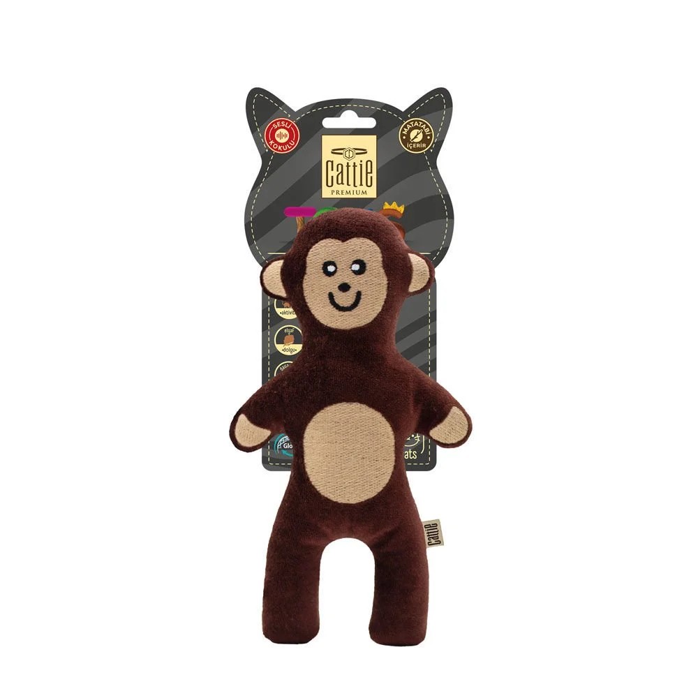 CATTIE MATABİ İÇERİKLİ KEDİ OYUNCAĞI PELUŞ MAYMUN 20CM