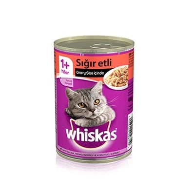 WHİSKAS KEDİ MAMASI KONSERVE BİFTEKLİ 400 GR