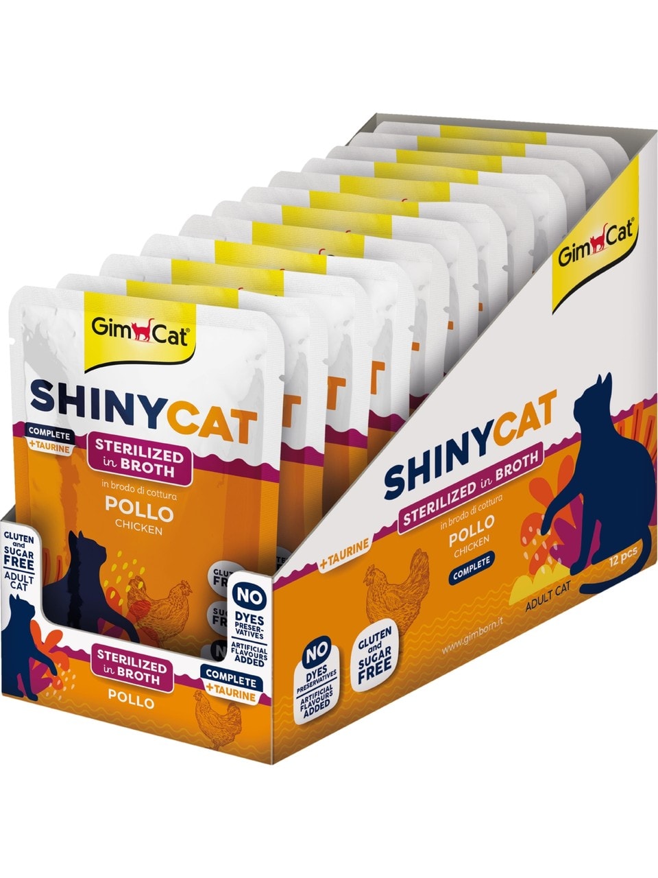 Gimcat Shinycat Pouch Tavuk Etli Kısırlaştırılmış Yaş Kedi Maması 70 gr x 12 Adet