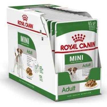 Royal Canin Pouch  Mini Adult Köpek Maması, Küçük Irk, Yetişkin, 85 Gr. * 12
