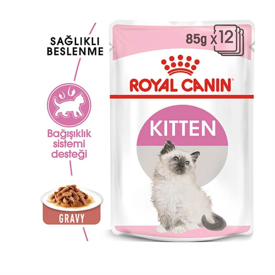 ROYAL CANİN KİTTEN GRAVY GEBE VE YAVRU KONSERVE KEDİ MAMASI 85GR