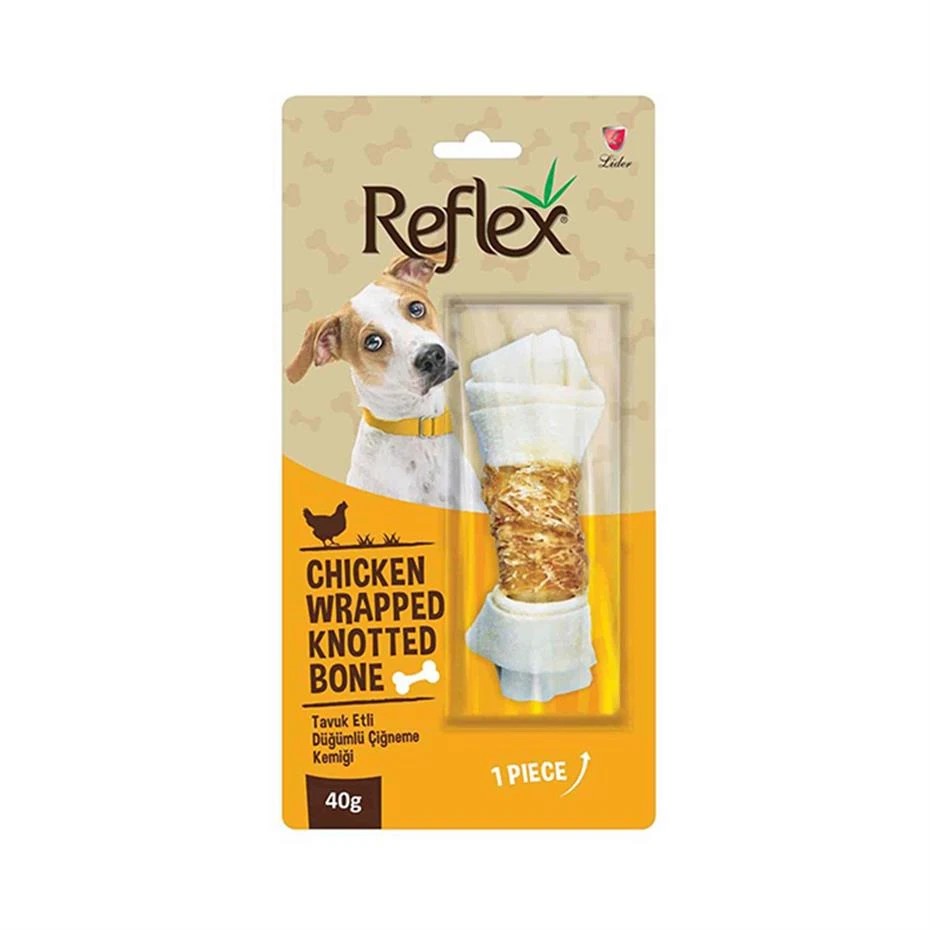 REFLEX TAVUK ETLİ DÜGÜMLÜ KEMİK 40 GR