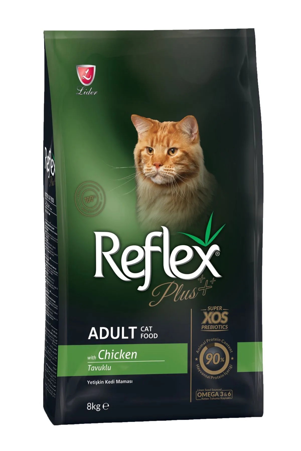 REFLEX PLUS TAVUKLU YETİŞKİN KEDİ MAMASI 8 KG