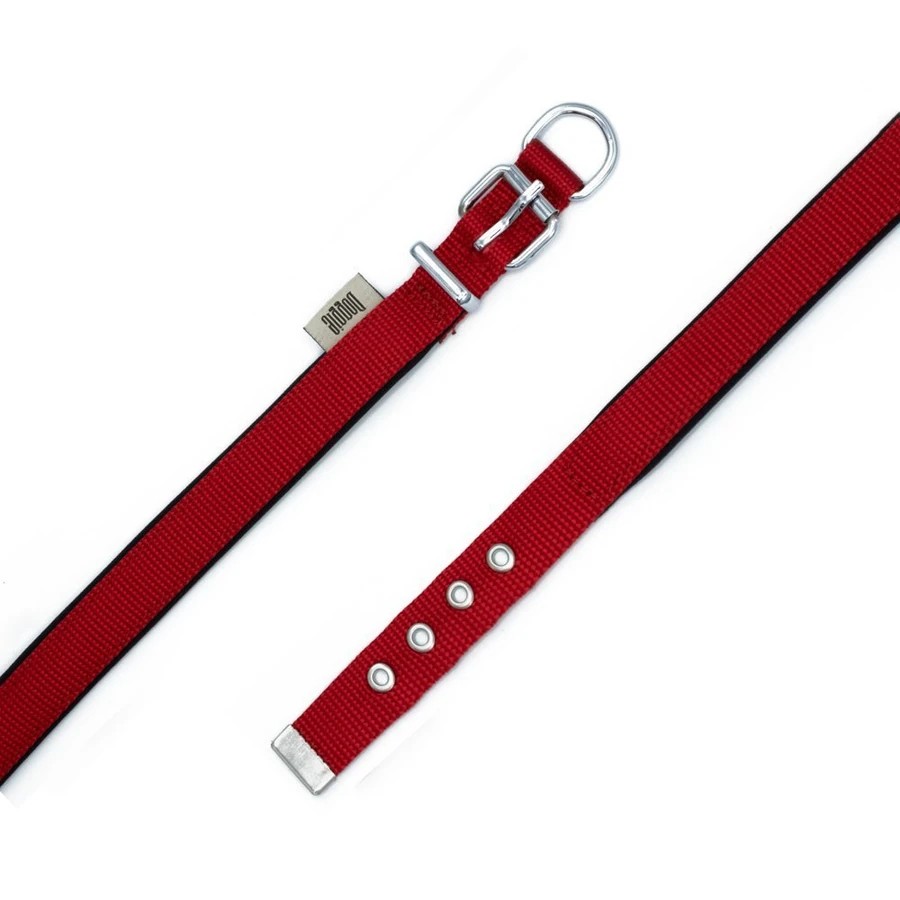 DOGGİE COMFORT SADE DOKUMA BOYUN TASMASI 2X35-40CM KIRMIZI