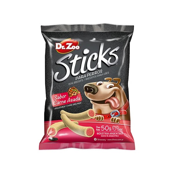DR.ZOO STİCKS IZGARA BİFTEKLİ KÖPEK ÖDÜLÜ 50GR