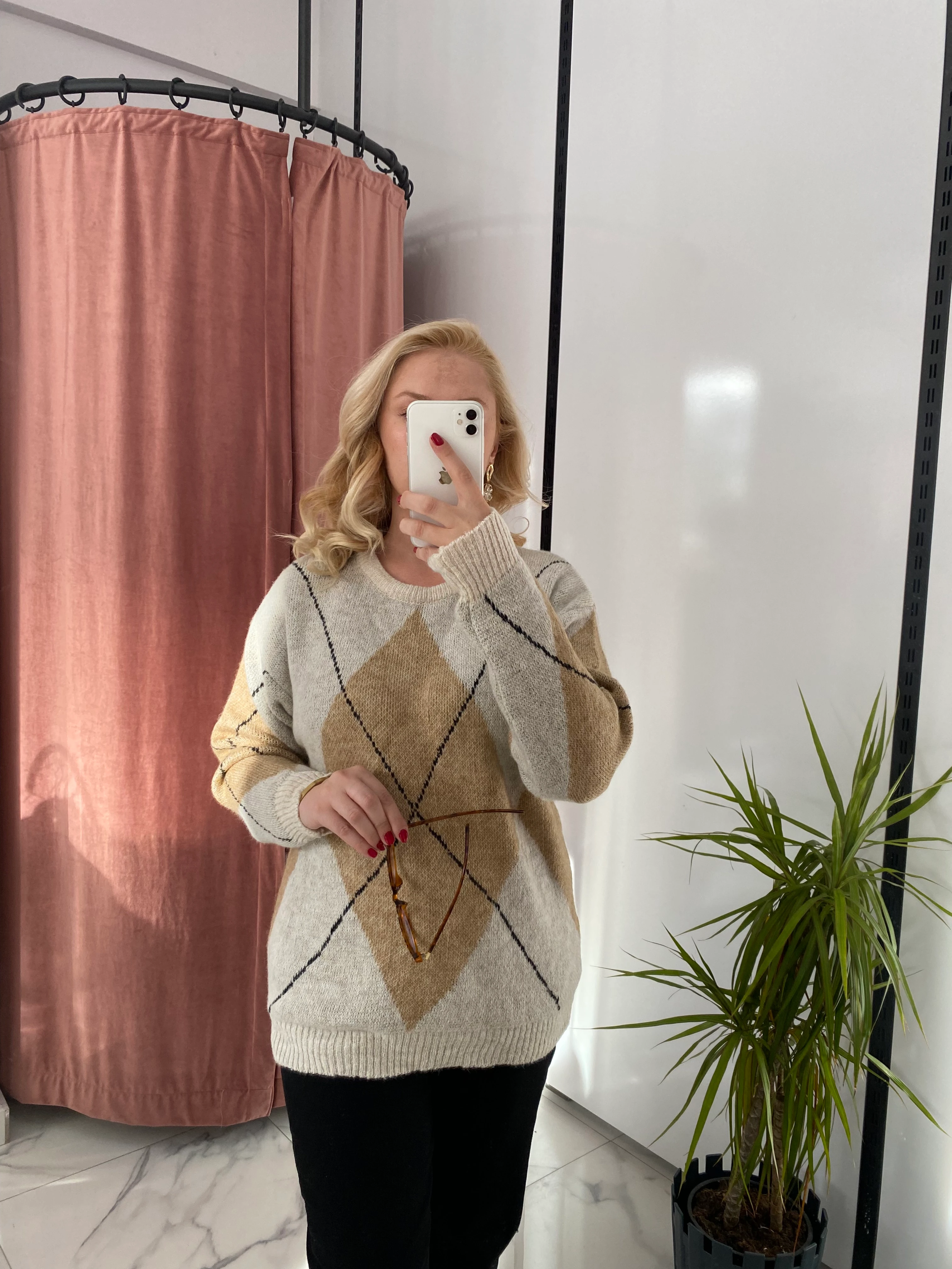 BAKLAVA DESENLİ KAZAK