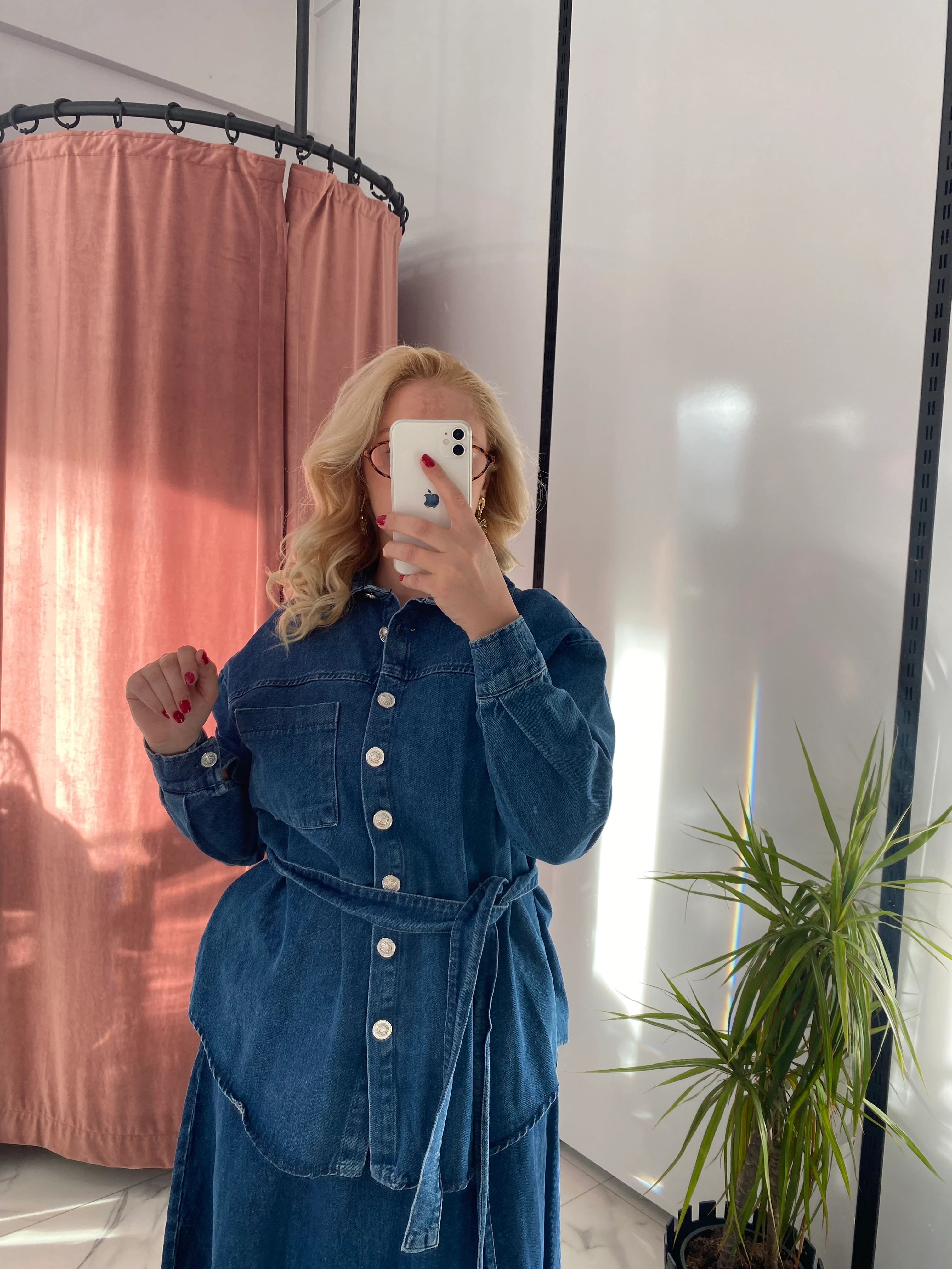 KUŞAKLI KOT GÖMLEK RAHAT KALIP