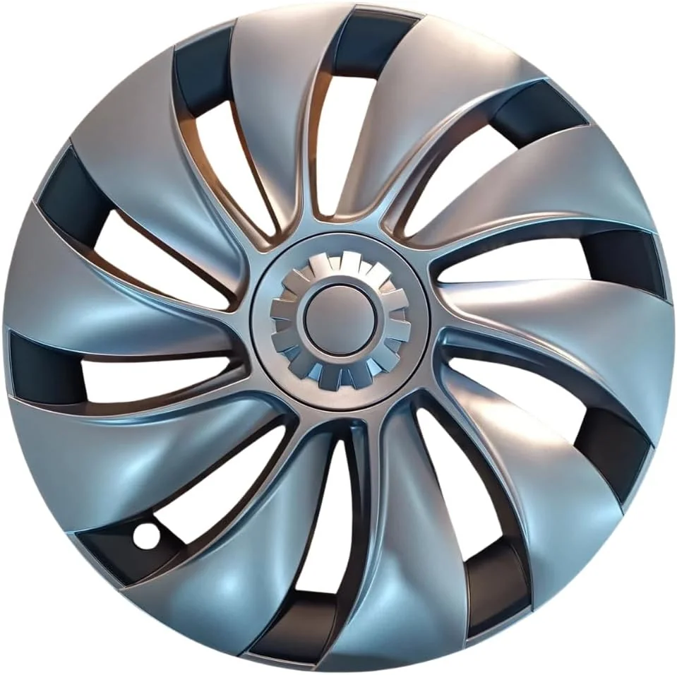 Tesla Model Y Juniper Premium 2025/19 İnç Uberturbine Gümüş Jant Kapağı (4'lü Set) | Legacy Perfomance Görünüm