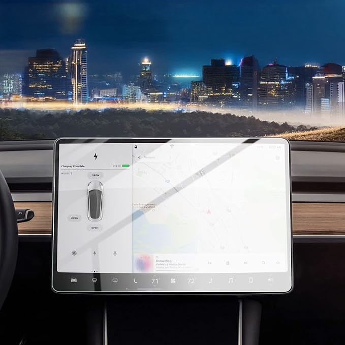 Tesla Model Y 2019-2025 / Model 3 Ana Gösterge Ekran Koruyucu – Parlak