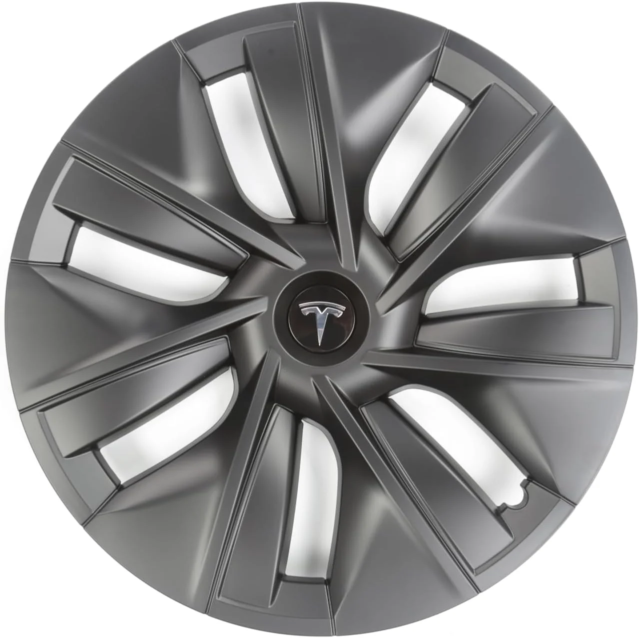 Tesla Model Y ile Uyumlu 19 İnç Logolu Jant Kapağı Stil 7 Mat Siyah 4'lü Set | Juniper Uyumlu Değildir