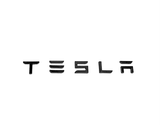 Tesla Model Y ile Uyumlu Bagaj Yazısı (TESLA)  - Parlak Siyah