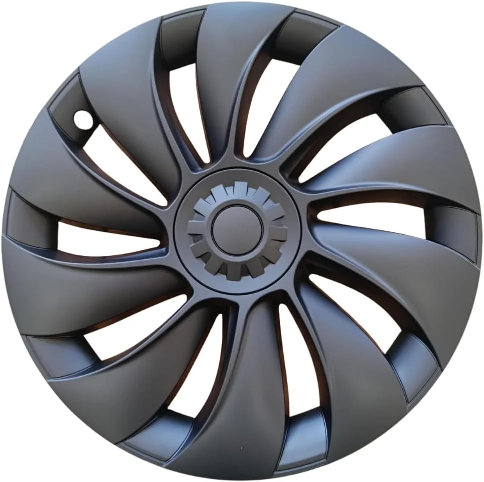 Tesla Model Y Juniper Premium 2025-19 İnç Uberturbine Siyah Mat Jant Kapağı (4'lü Set) | Legacy Perfomance Görünüm