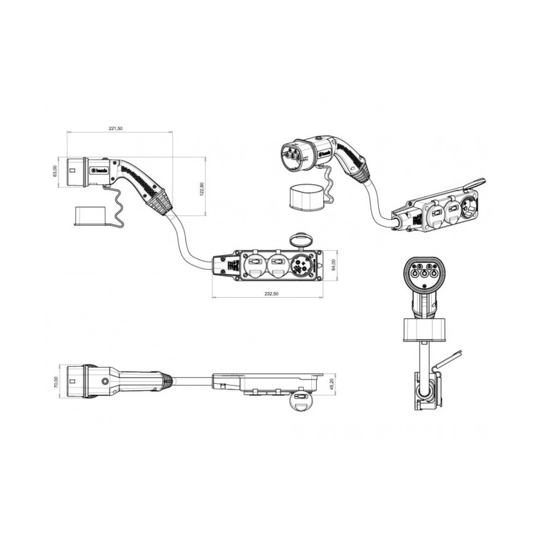 Bemis V2L 3'lü Uzatma Priz Adaptör Hyundai, Kia, Ssangyong Uyumlu