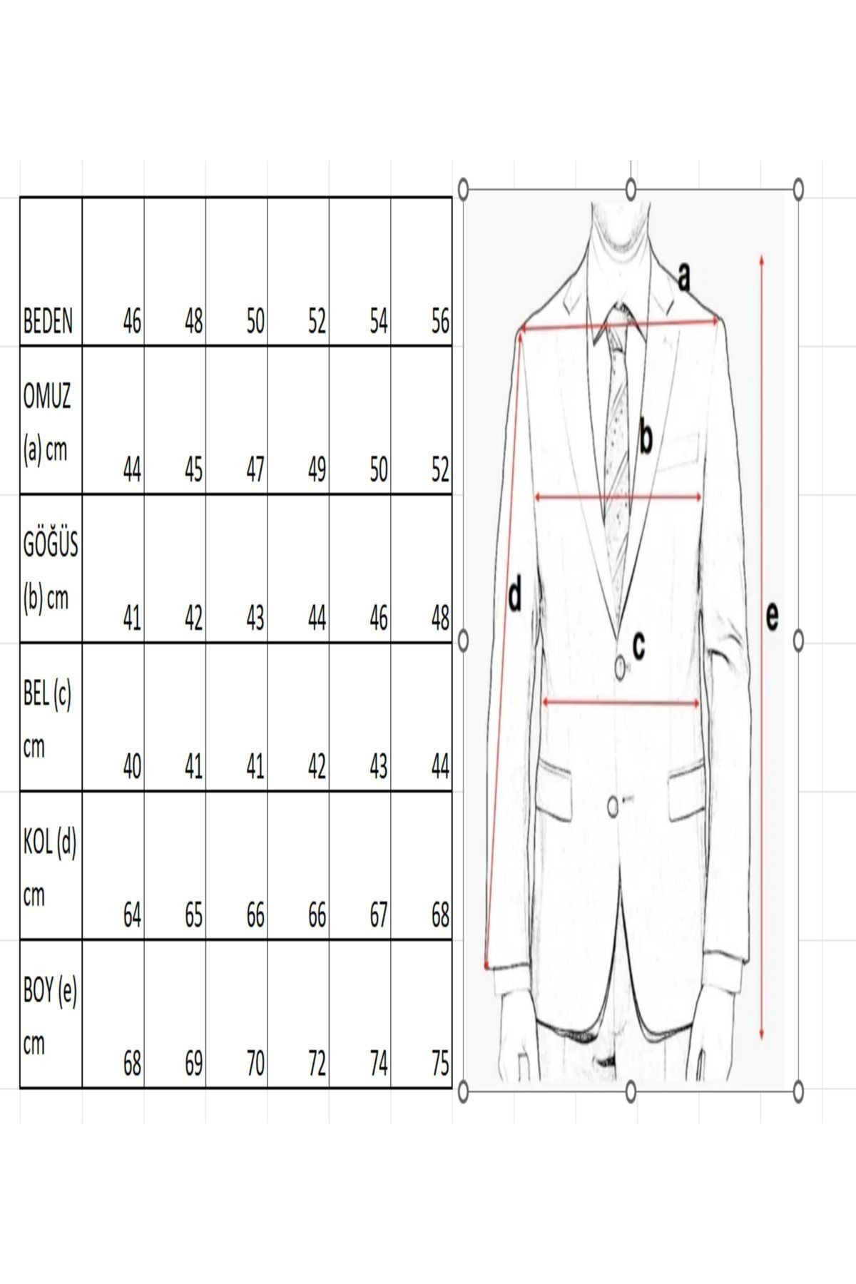 Vad Açık Gri Dokulu Erkek Blazer Spor Ceket 1412