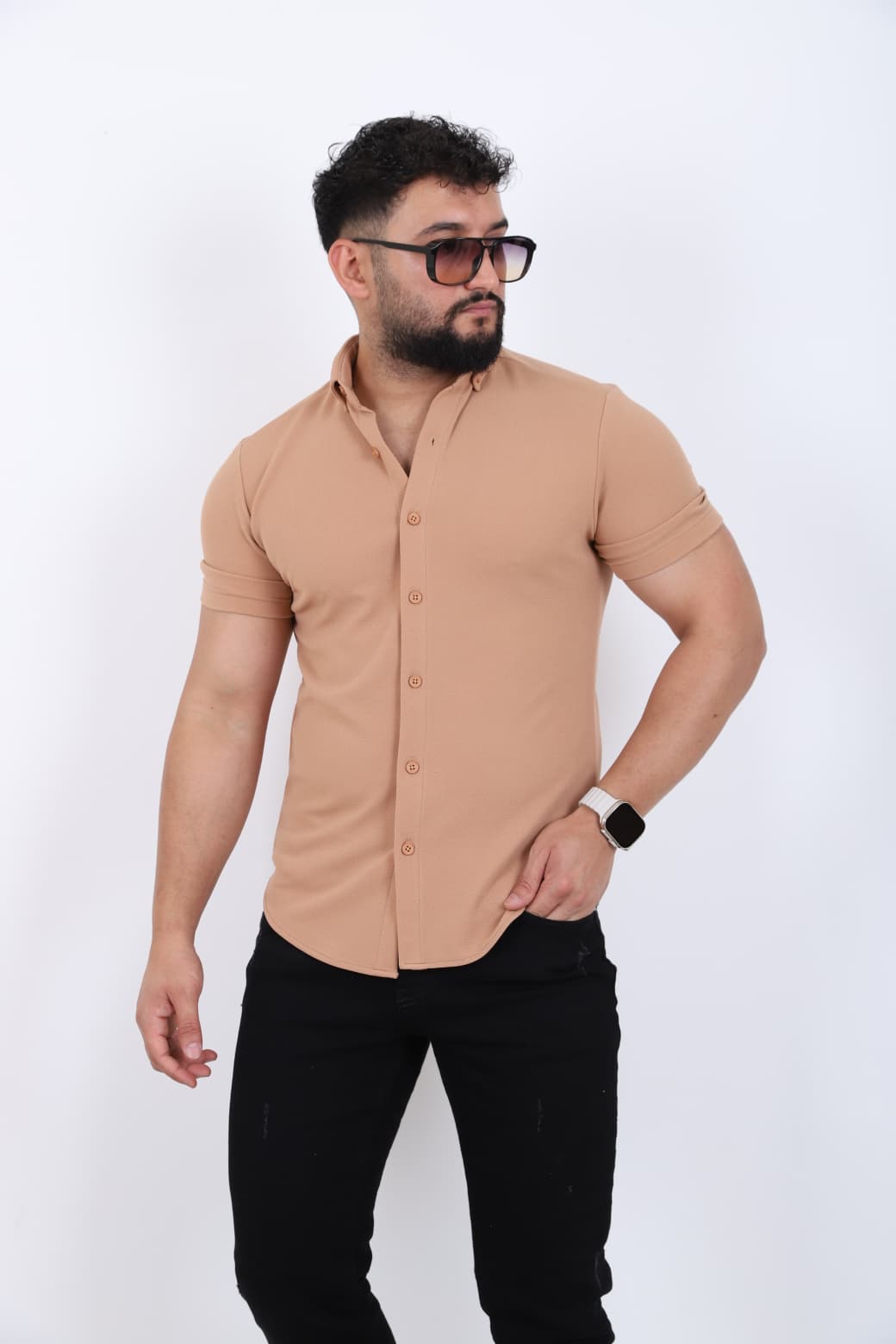 Slim Fit Kısa Kol Gömlek