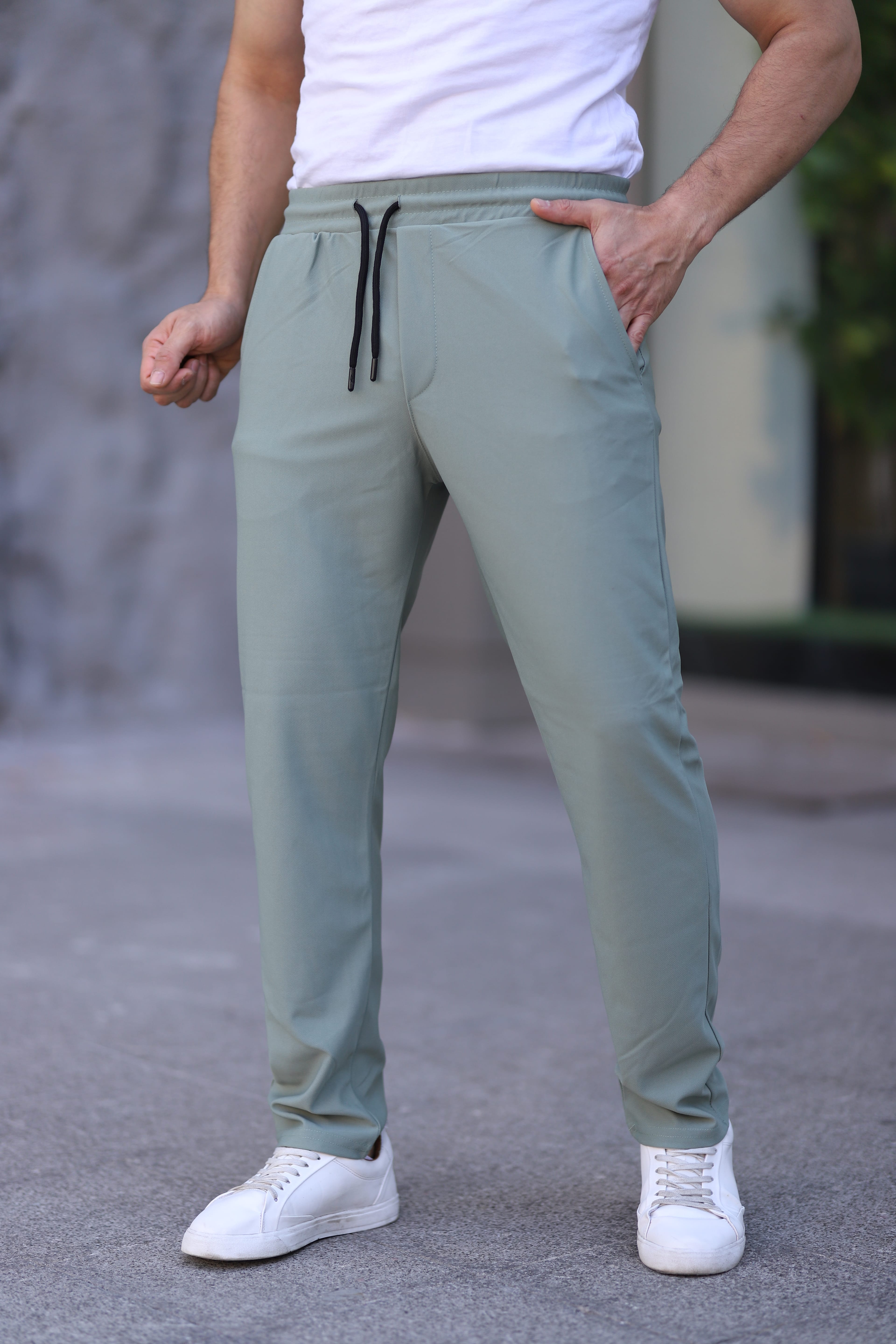 Petek Kumaş Eşofman Altı - Çağla