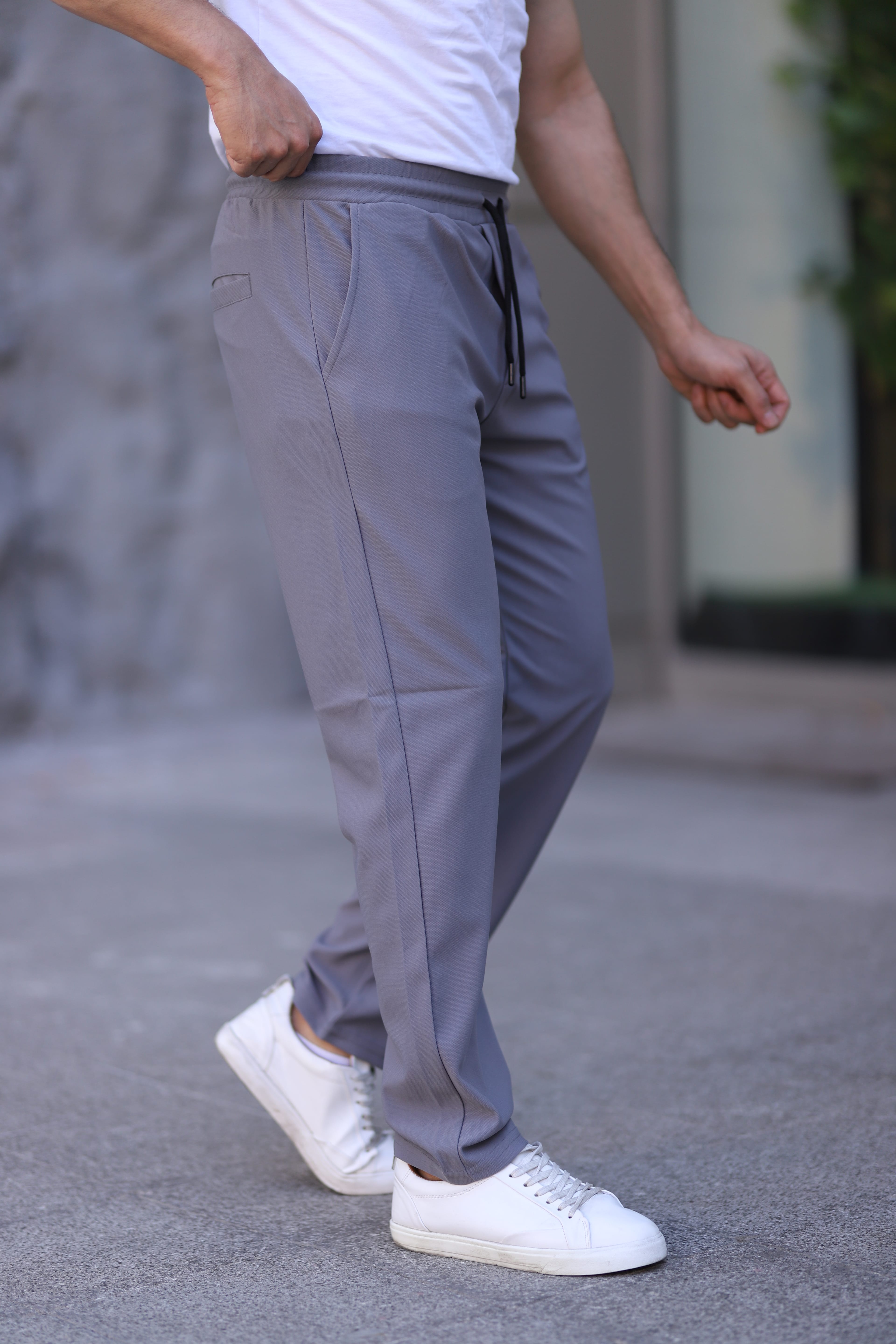 Petek Kumaş Eşofman Altı - Füme / Antrasit