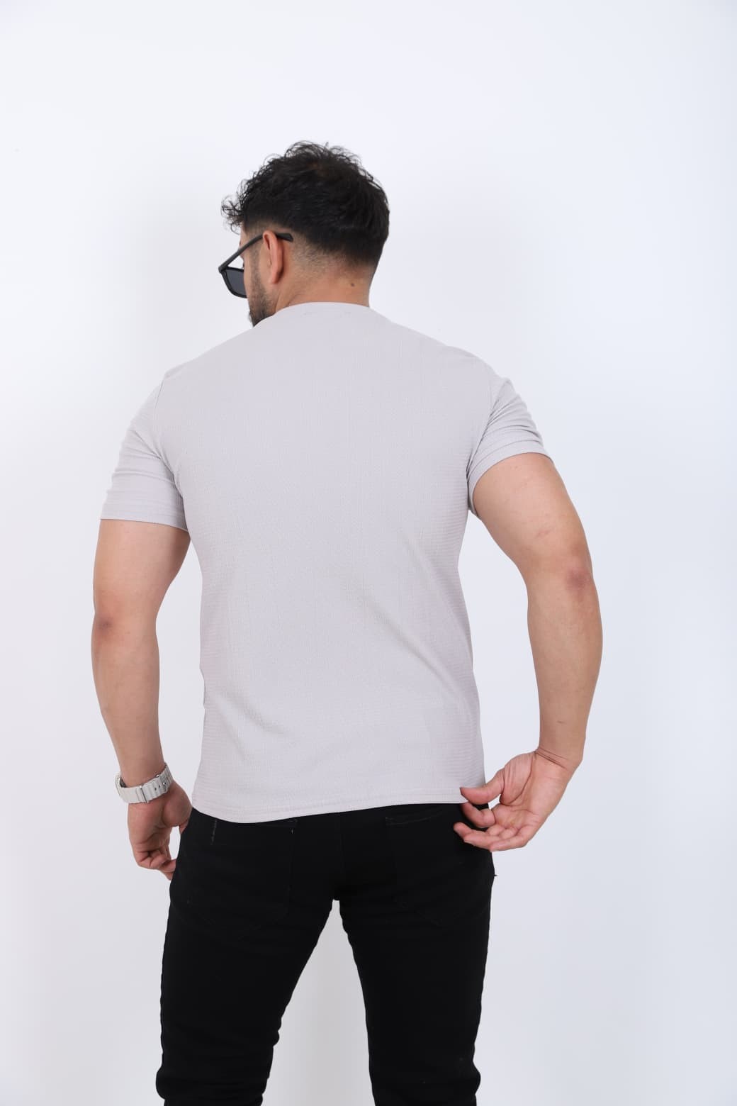 Cep Detaylı Bisiklet Yaka T-shirt