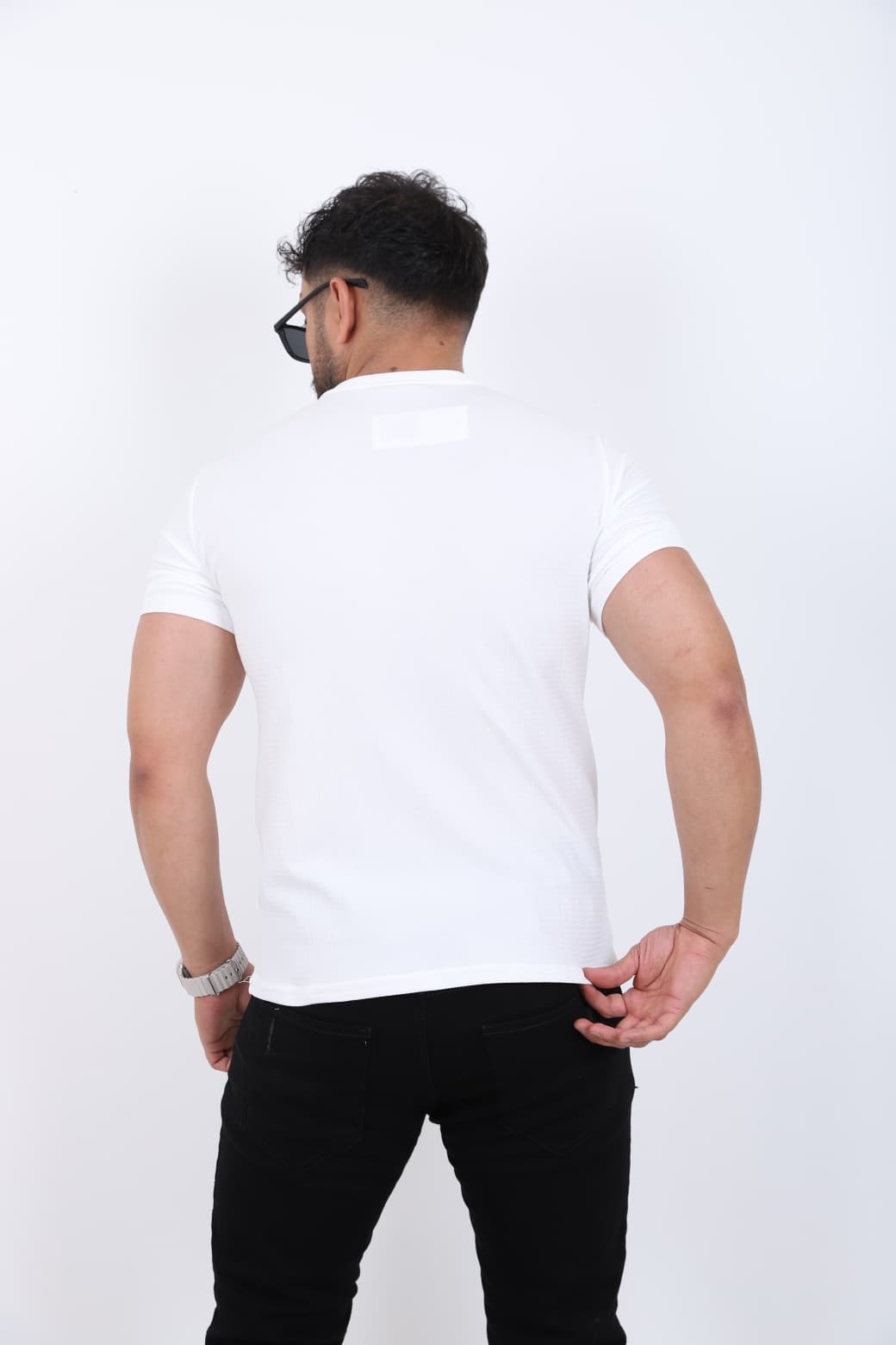 Cep Detaylı Bisiklet Yaka T-shirt