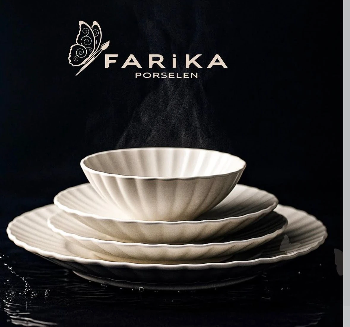 FARİKA IŞIL SADE MODEL 24 PARÇA PORSELEN YEMEK TAKIMI