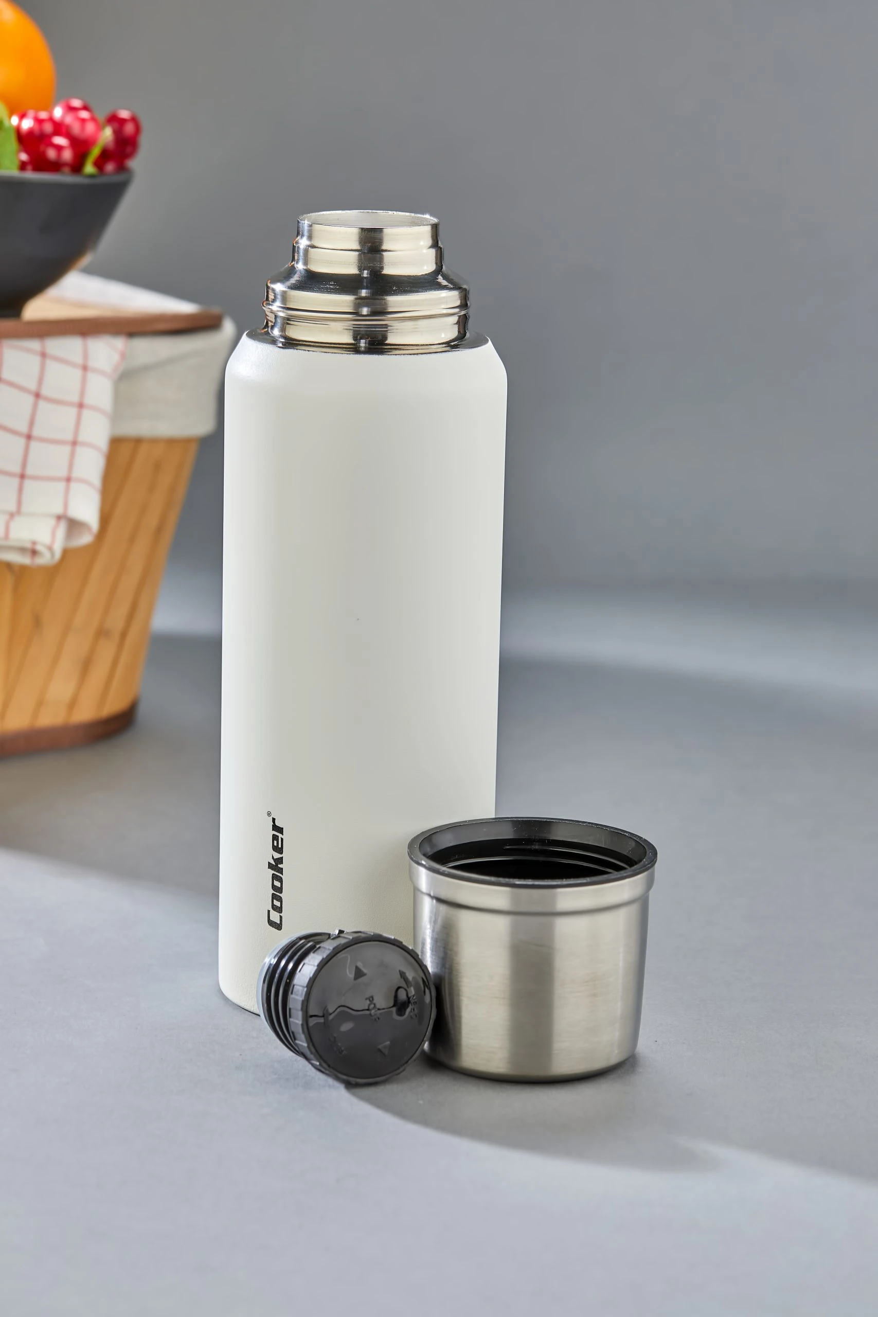 COOKER 750 ML BEYAZ TERMOS 24 SAT SICAK 48 SAAT SOĞUK