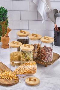 COOKER 2 ADET  24  CM BOROSİLİKAT CAM KAVONOZ VAKUM KAPAK