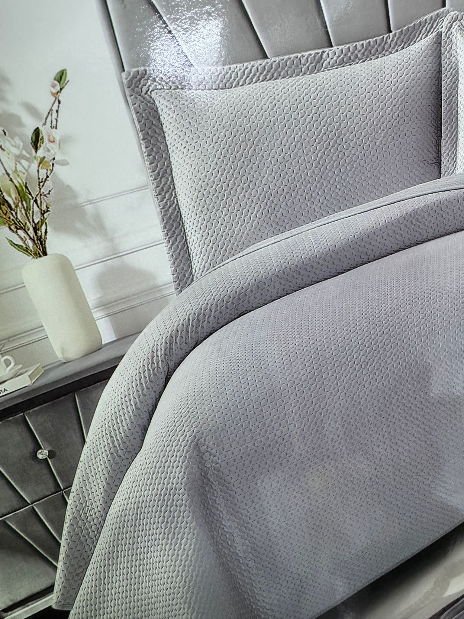 GOLDEN HOME İSTANBUL MODEL ÇİFT KİŞİLİK GRİ YATAK ÖRTÜSÜ