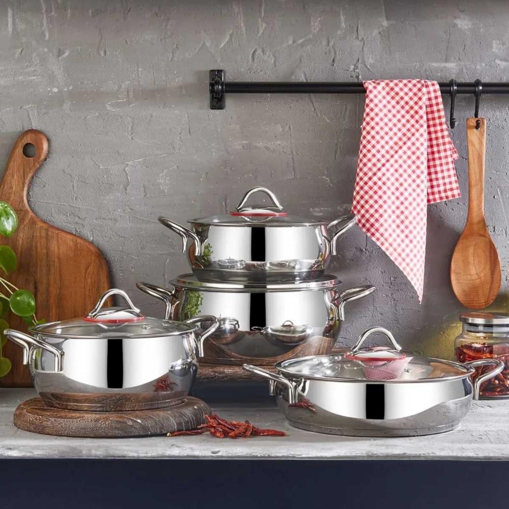 KAHRAMANLAR ELİT PRİME 8 PARÇA ÇELİK TENCERE SETİ