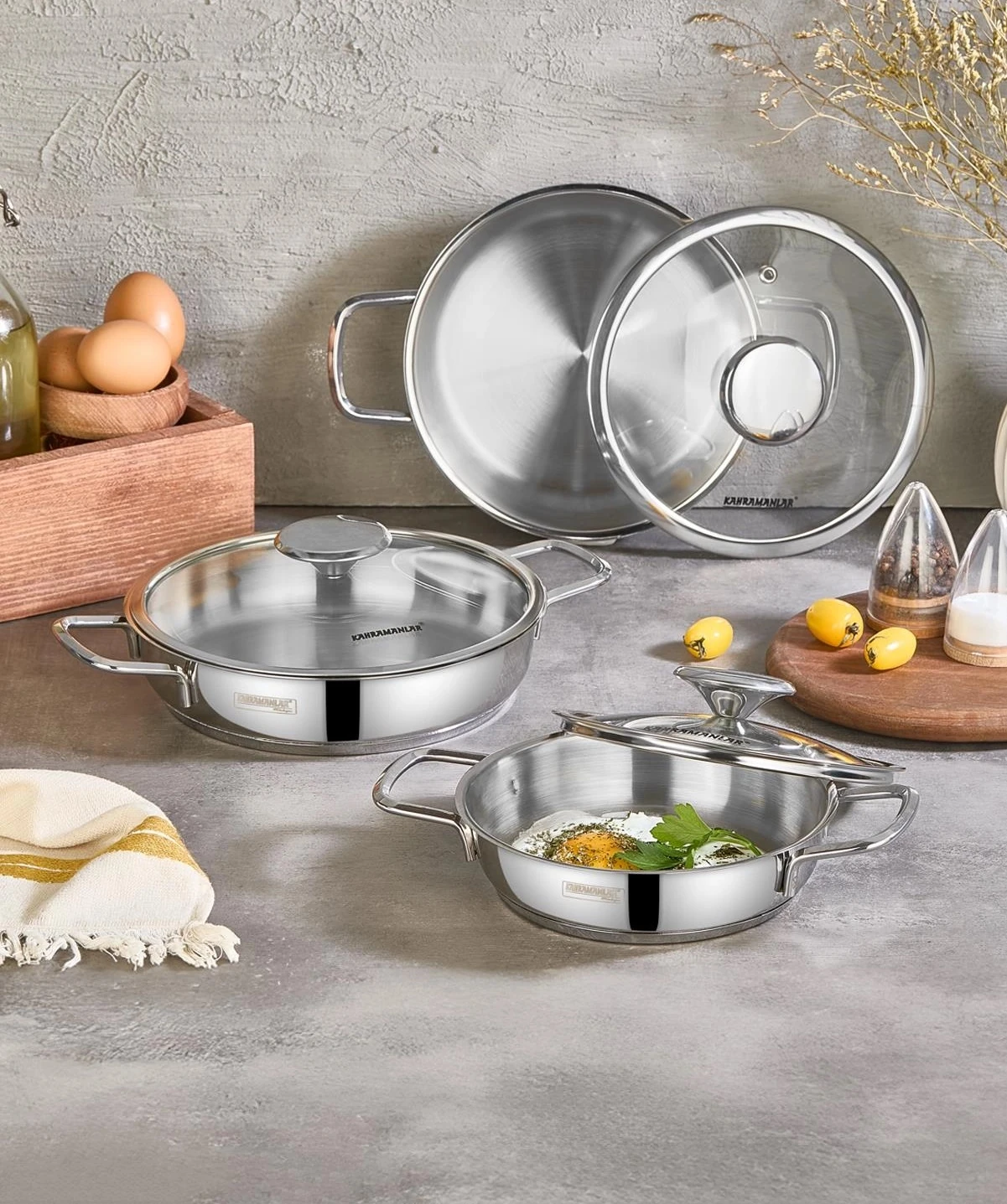 KAHRAMANLAR Yağmur 3’lü Sahan Seti