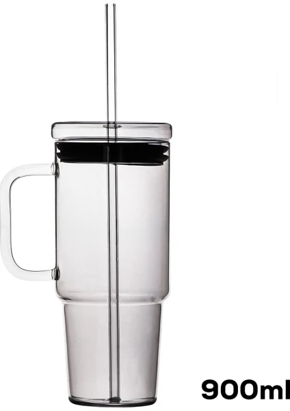 COOKER 900 MLCAM PİPETLİ BARDAK GRİ SAYDAM