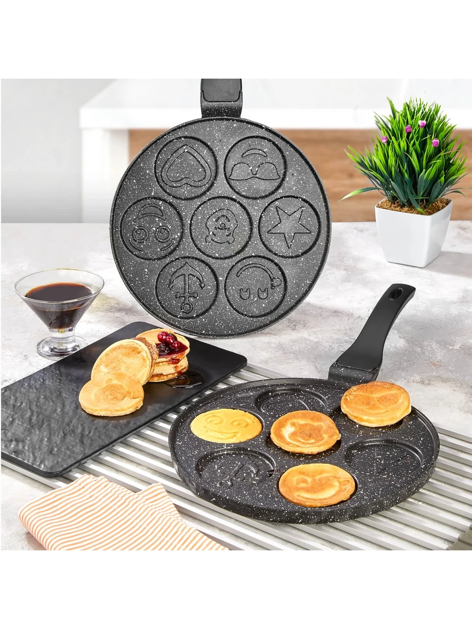 Polo Chef Granit Döküm Pankek Tavası Siyah