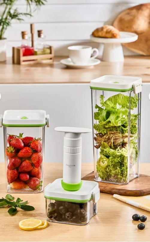 Respirox Vakumlu Saklama Kabı Seti 3 LÜ MANUEL Pompalı