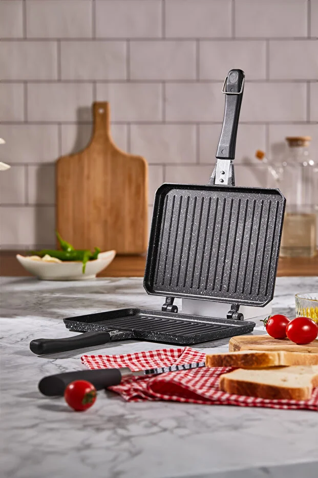 RSS LAV MARKA24*40 OCAK ÜSTÜ DÖKÜM GRANİT TOST MAKİNASI YAPIŞMAZ