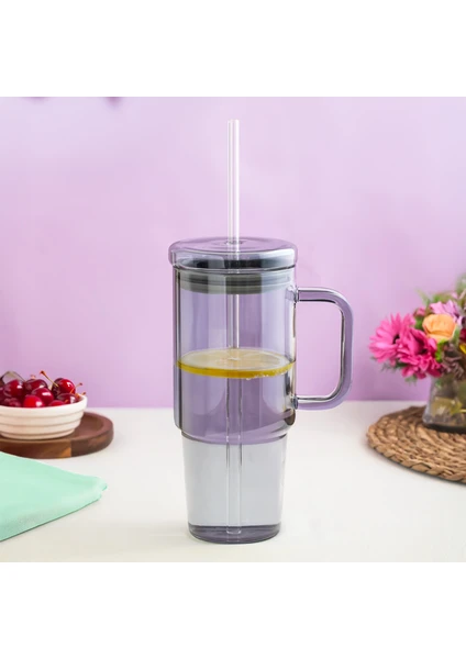 COOKER 900 MLCAM PİPETLİ BARDAK GRİ SAYDAM