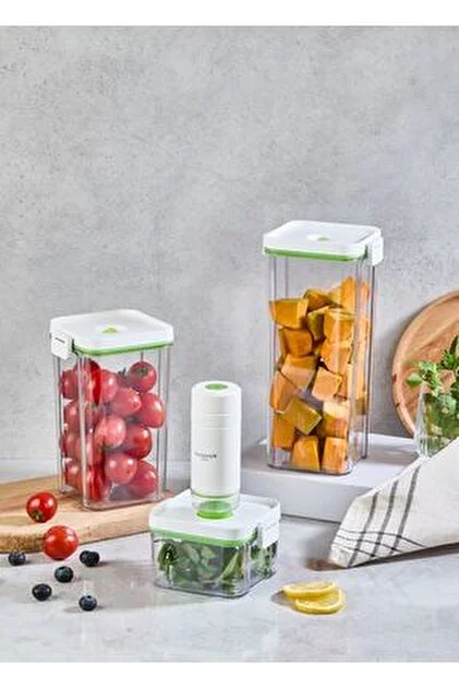 Respirox Vakumlu Saklama Kabı Seti 3 LÜ ŞARJLI Pompalı